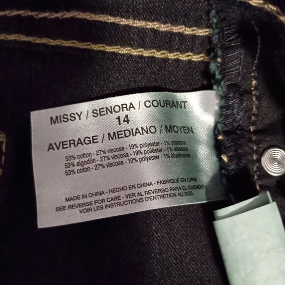 Code Bleu Chelsea Classic Rise Tummy Slimming Straight Jeans 14 NWT - Picture 5 of 11